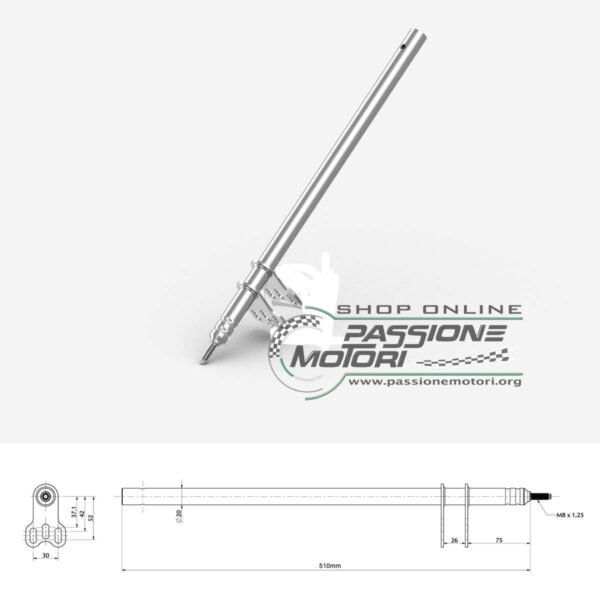PIANTONE M8 X 510mm STERZO